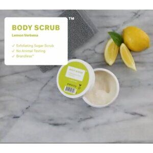 Case of 6 Brandless Salt and Sugar Exfoliating Body Scrub Lemon Verbena 8oz